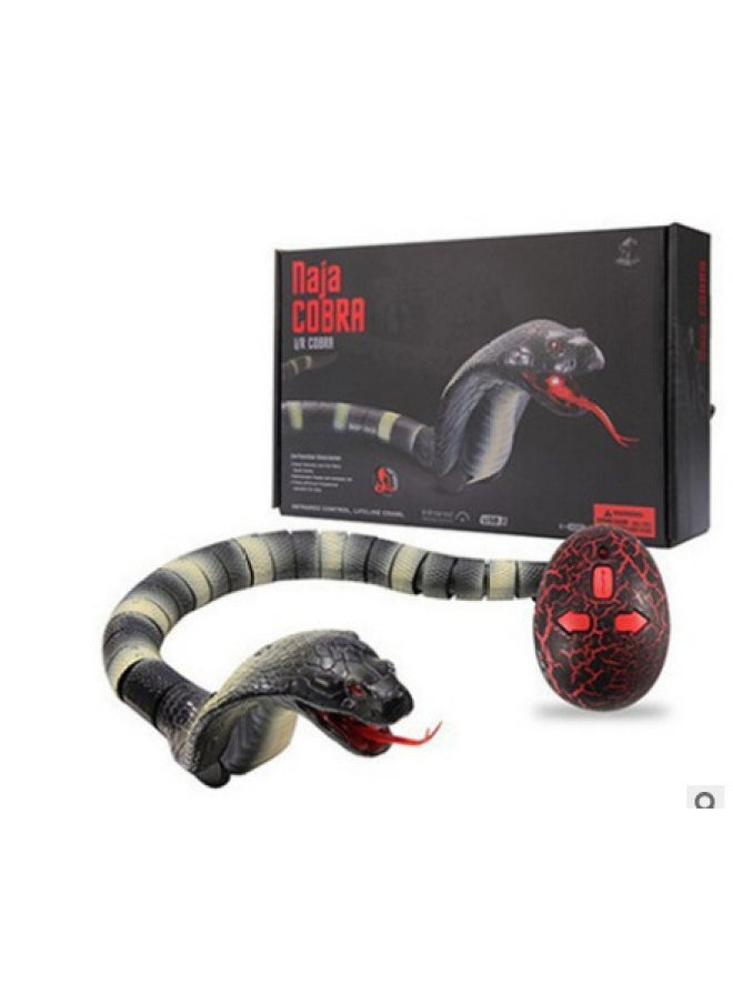 Strange Trick Toy Electric Remote Control Infrared Frequency Simulation Rattlesnake Cobra Remote Control Snake Walking-Color:8808A-B Black Snake Remote Control Snake Black 380g  - Image 1