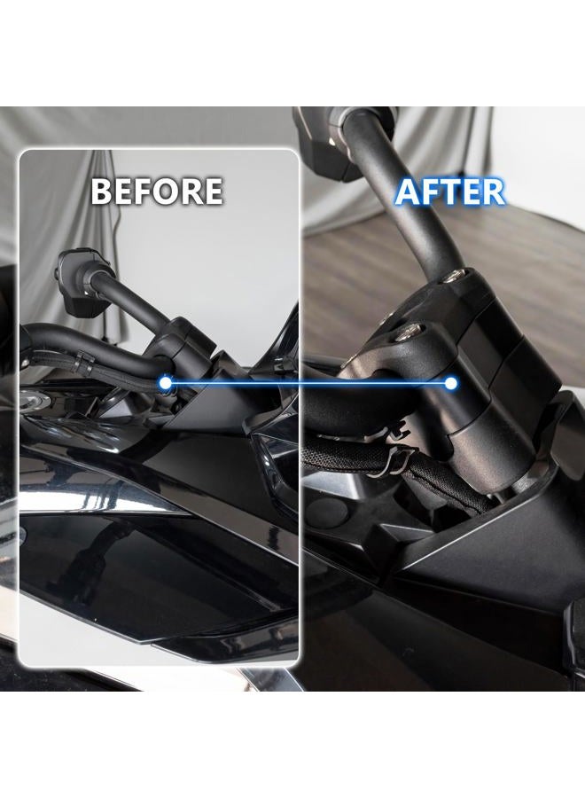 Bakafoh Aluminum 1 1/4" Rise Handlebar Riser Kit For Can Am Spyder F3 / F3-L F3-S F3-T (All Years), Rt Rt-L (2020+) Handle Bar Accessories - Image 2