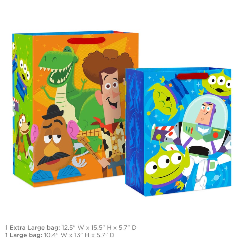 Hallmark Disney Pixar Toy Story Gift Bags for Kids (2 Bags: 1 Large 13", 1 Extra Large 15") for Birthdays, Back to School, Christmas - Image 3
