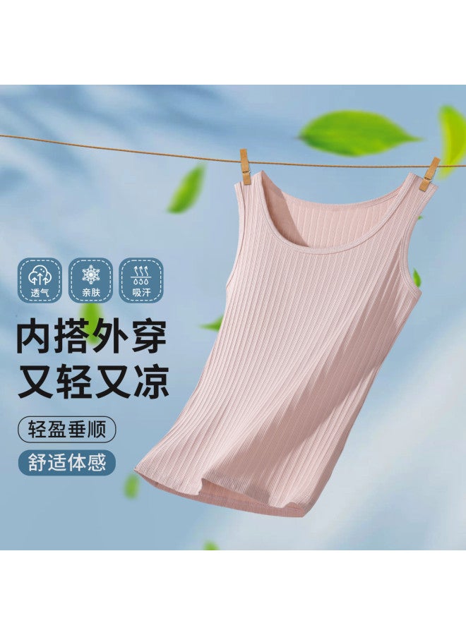 Red Bean Women'S Sleeveless Camisole, Skin-Friendly, Breathable, Seamless, Back-Enhancing Basic Innerwear Top - Image 2