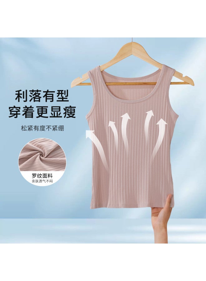 Red Bean Women'S Sleeveless Camisole, Skin-Friendly, Breathable, Seamless, Back-Enhancing Basic Innerwear Top - Image 3