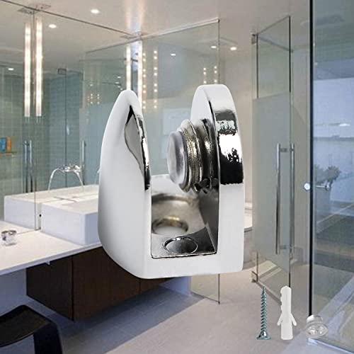 Aopin Glass Shelf Bracket, Adjustable Glass Clips Glass Clamp Brackets, Polished Finish Zinc Alloy, for 5-8 mm / 0.19-0.3 inch Thickness Wooden/Acrylic/Glass Shelf, Silver, 4 PCS - Image 5