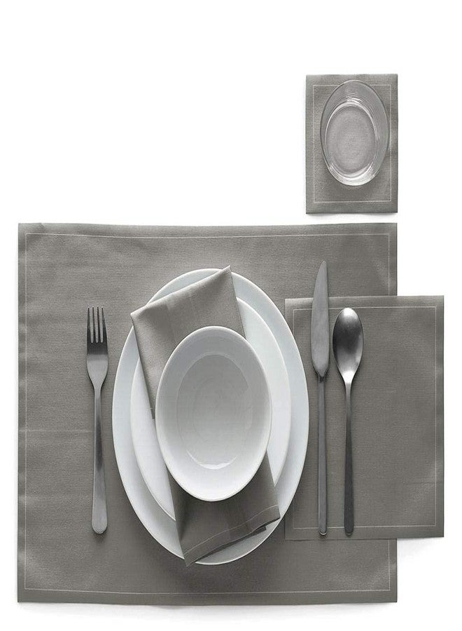 MY DRAP Cotton Luncheon Napkins, Washable and Reusable (25 Napkins, Grey) - Image 2