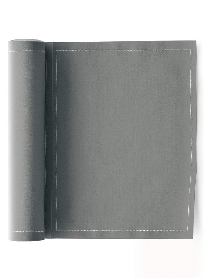 MY DRAP Cotton Luncheon Napkins, Washable and Reusable (25 Napkins, Grey) - Image 1