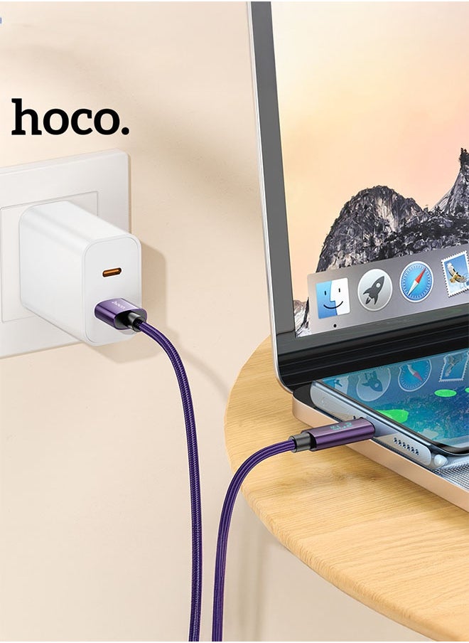 hoco. U125 Benefit 5A charging data cable with display Type-C  - Image 4