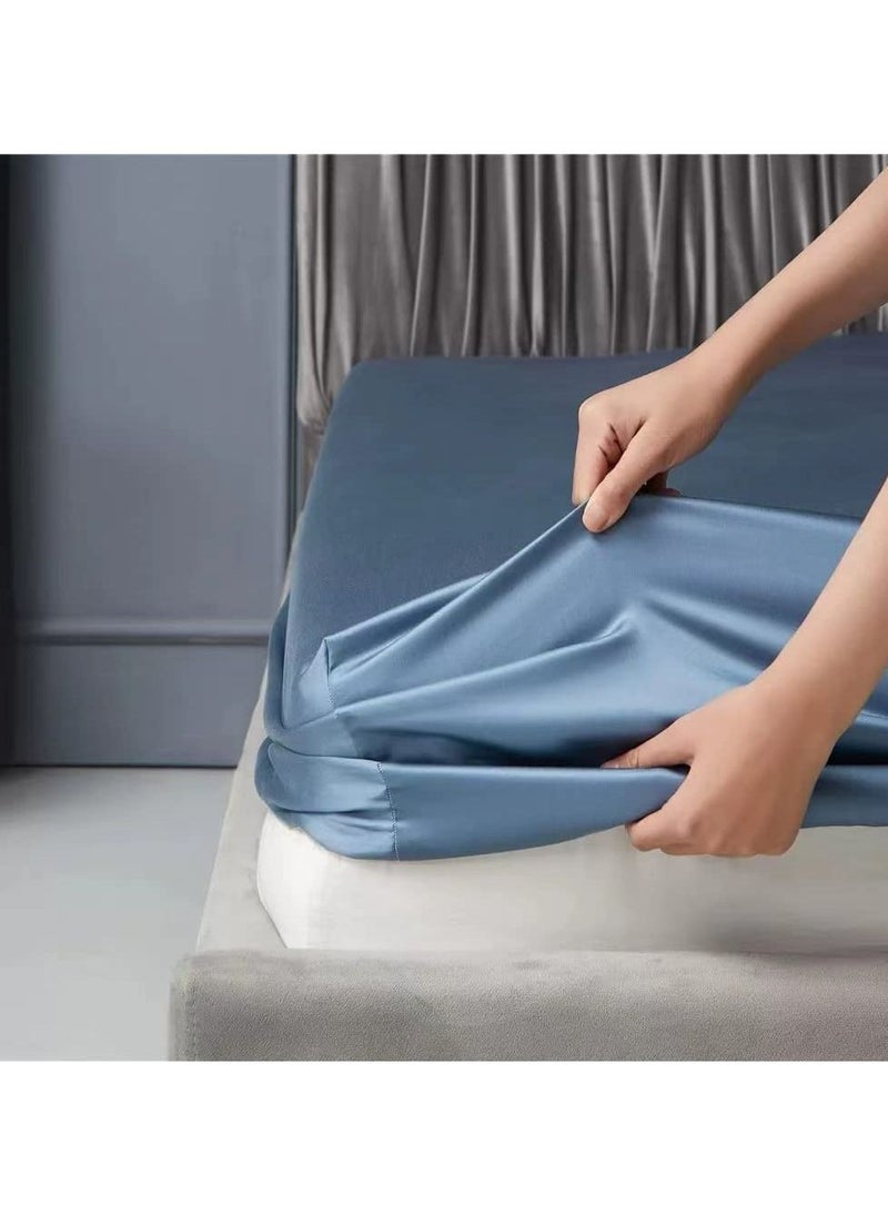 ليموس - طقم ملاءات سرير لايوسل من Tencel 100٪ مكون من 4 قطع 1 شرشف مسطح 1 شرشف مثبت و 2 كيس وسادة - Image 1