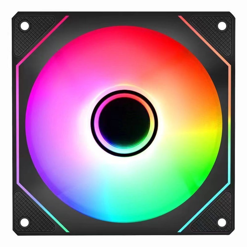 مروحة هيكل Prism 5S12Cm مع 24 ليد، 9 شفرات مروحة، كتلة بناء ARGB PWM تحكم ذكي في درجة الحرارة - Image 4