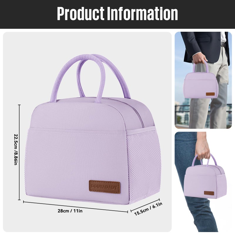 douyadady Lunch Bag Women/Men Lunch Box Women/Men (Lavender) - Image 2