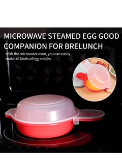 Y&D Microwave Egg Cooker, 1 Minute Fast Hamburg Omelet Maker Kitchen Cooking Tool 2 sets (Red)  - Image 3