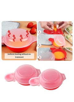 Y&D Microwave Egg Cooker, 1 Minute Fast Hamburg Omelet Maker Kitchen Cooking Tool 2 sets (Red)  - Image 4