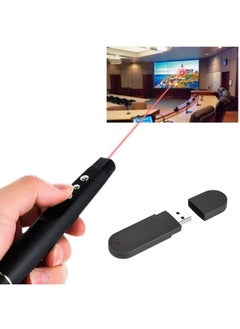 BURAQ 2.4GHz Wireless Laser PowerPoint Page Turning Pen Multimedia Wireless Presentation Projection Pen with USB Receiver, Remote Control Distance: 30m  - Image 1