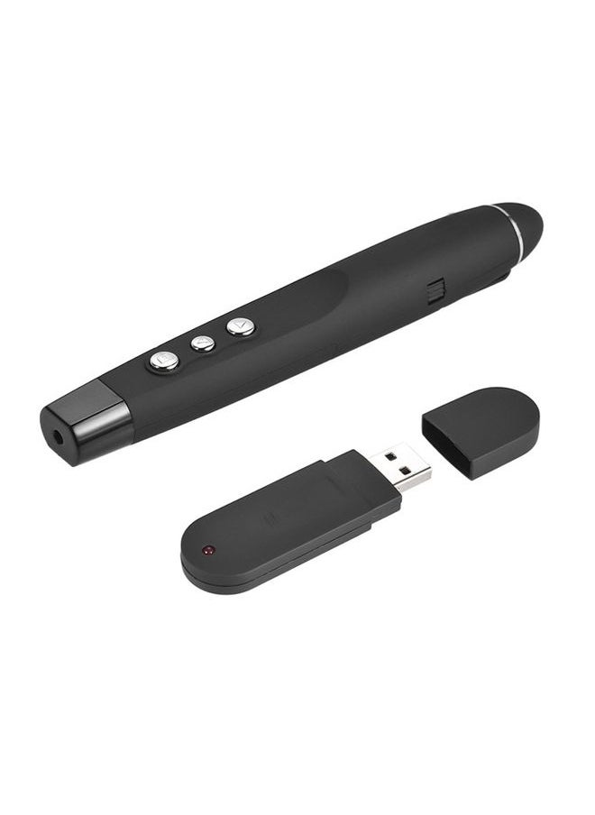 BURAQ - 2.4GHz Wireless Laser PowerPoint Page Turning Pen Multimedia Wireless Presentation Projection Pen with USB Receiver, Remote Control Distance: 30m - Image 1