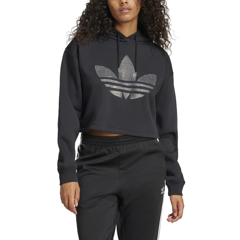 adidas سويت شيرت نسائي بلاينج هودي أسود أوريجينالز