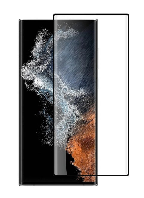 Tempered Glass Screen Protector Full HD Quality Tempered Glass Anti-Scratch Edge to Edge Coverage with Easy Installation Kit With Finger Print Hole For Samsung Galaxy S23 Ultra