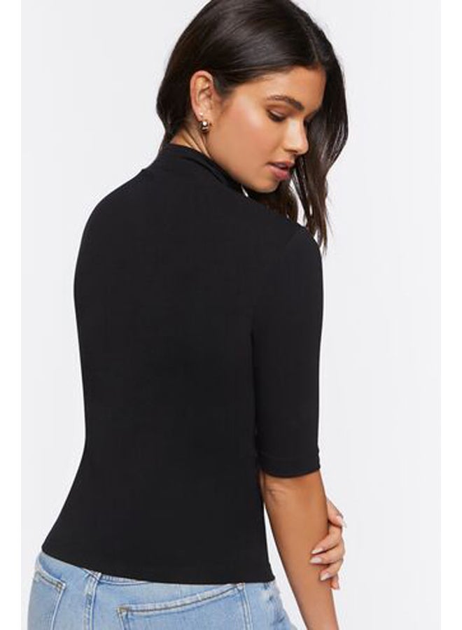 FOREVER 21 Fitted Turtleneck Top - Image 3