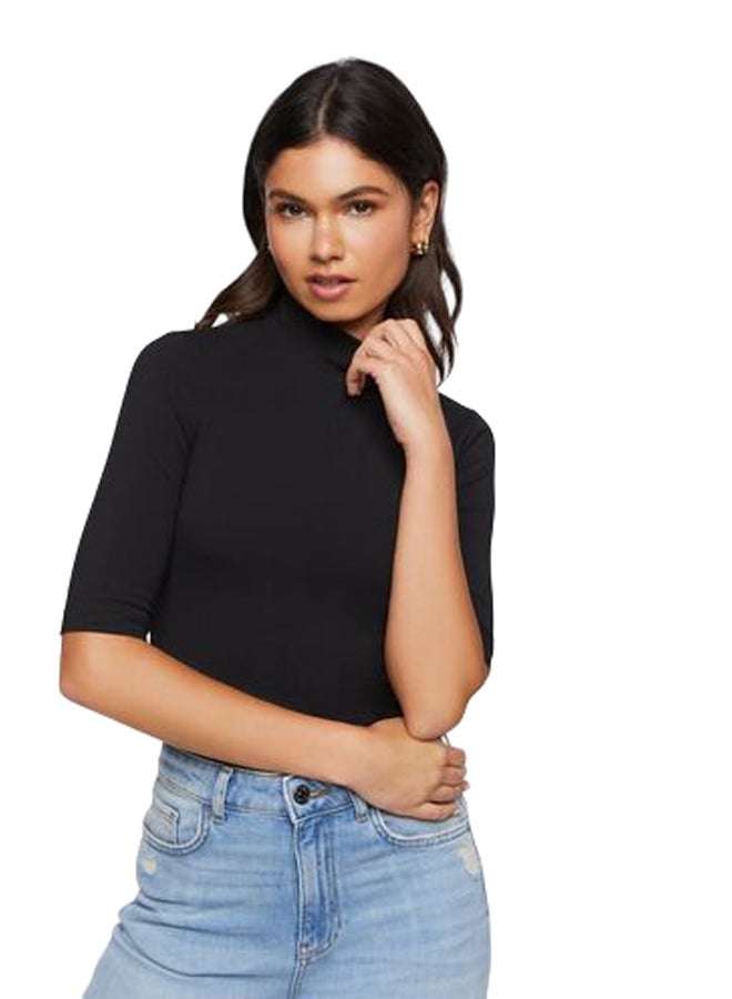 FOREVER 21 Fitted Turtleneck Top - Image 1