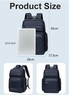 ARCTIC HUNTER Large Business Travel Laptop Backpack, Durable Trip Bag with Independent Laptop and Tablet Computer Compartment for Men, Blue  - Image 2