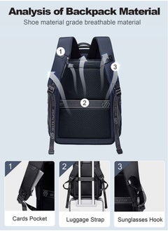 ARCTIC HUNTER Large Business Travel Laptop Backpack, Durable Trip Bag with Independent Laptop and Tablet Computer Compartment for Men, Blue  - Image 4