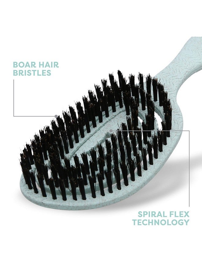 BioSilk for Dogs Eco-Friendly Boar Hair Bristle Brush in Mint Green | Easy to Hold Ergonomic Handle Dog Brush for Shedding | Best Pet Brush for Dog Grooming - Image 5