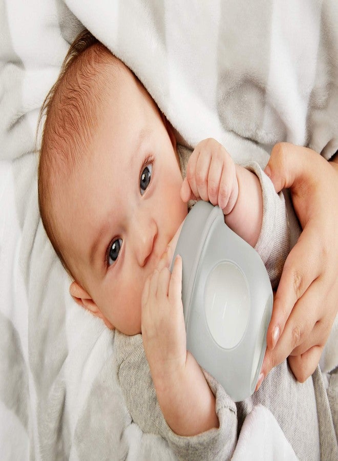 Boon Nursh Reusable Silicone Baby Bottle with Collapsible Silicone Pouch Design - Everyday Baby Essentials - Stage 1 Slow Flow Baby Bottles - Gray - 4 Oz - Image 4
