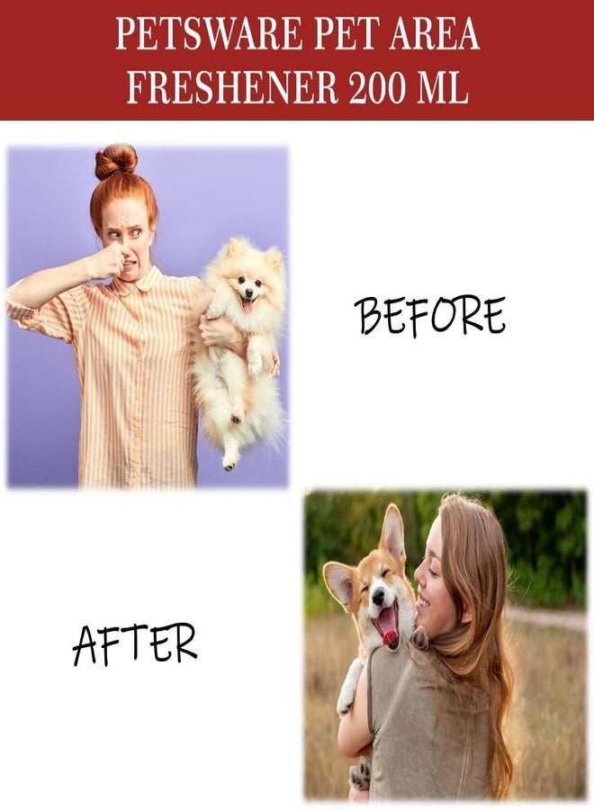 PETSWARE معطر منطقة الحيوانات الأليفة من بيتسوير - ٢٠٠ مل | مزيل روائح الحيوانات الأليفة ذو أساس مائي | آمن للحيوانات الأليفة والأطفال | بتقنية حيوية | آمن على البشرة | مزيل رائحة البول | يمكن استخدامه على جميع الأسطح (لون وردي) - Image 5