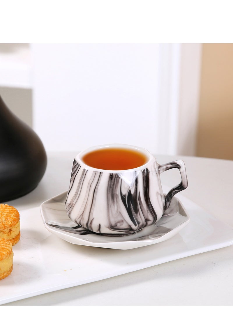 OASIS-TH 6 Sets Of Luxury Porcelain Turkish Coffee Cup Set Elegant Design Modern Espresso Cup Set Boutique Arabic Tea Cups Arabic Coffee Cup  - Image 5