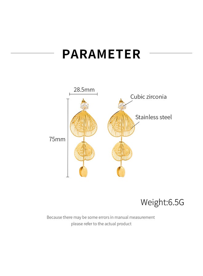 Tassel Earrings For Women, Stainless Steel, Fashionable, Exaggerated, Long, High-End, Light Luxury Earrings - Image 2