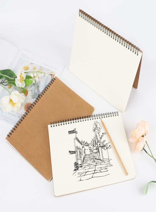 EUSOAR دفتر ملاحظات حلزوني فارغ، EUSOAR B5، عبوة من 3 دفاتر، مقاس 7.3 × 10.2 بوصة، دفاتر كتابة فارغة للسفر، دفتر يوميات، دفتر ملاحظات، دفتر رسم، دفتر يوميات للطلاب والجامعات والمكاتب والأعمال، غلاف كرافت - Image 5