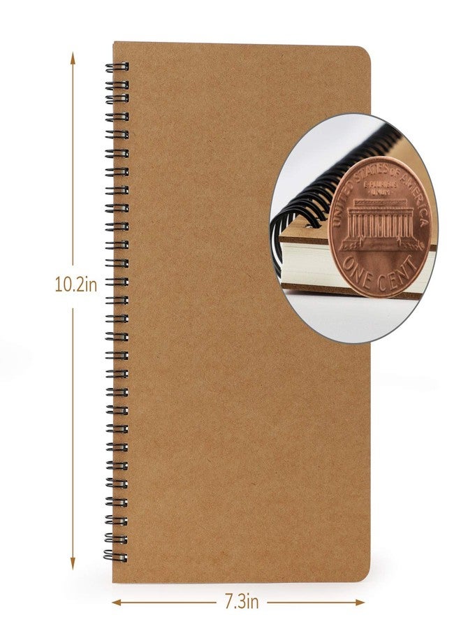 EUSOAR دفتر ملاحظات حلزوني فارغ، EUSOAR B5، عبوة من 3 دفاتر، مقاس 7.3 × 10.2 بوصة، دفاتر كتابة فارغة للسفر، دفتر يوميات، دفتر ملاحظات، دفتر رسم، دفتر يوميات للطلاب والجامعات والمكاتب والأعمال، غلاف كرافت - Image 2