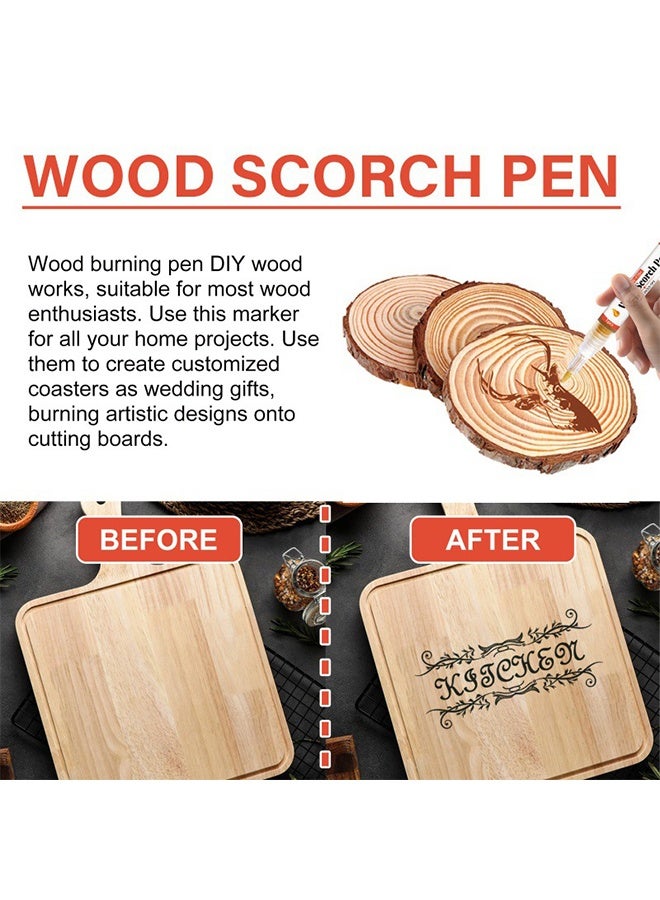 JUE-FISH Wood Scorch Pen Doubler Ended Tips-  2PCS Scorch Heat Sensitive  - Image 4