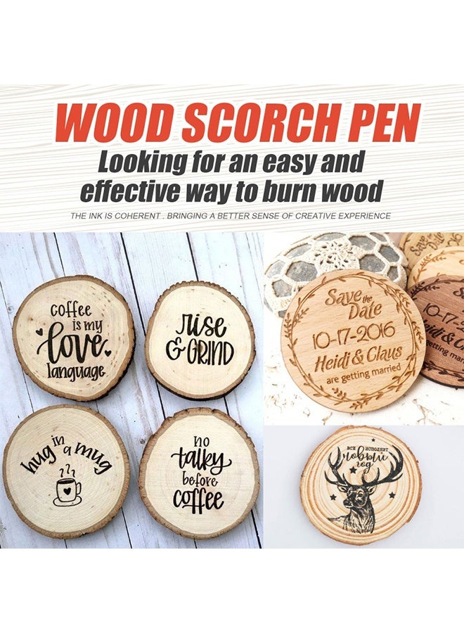 JUE-FISH Wood Scorch Pen Doubler Ended Tips-  2PCS Scorch Heat Sensitive  - Image 2