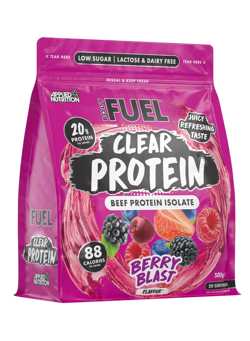 Applied Nutrition Bodyfuel Clear Beef Protein Isolate Berry Blast Flavor 500g - Image 1