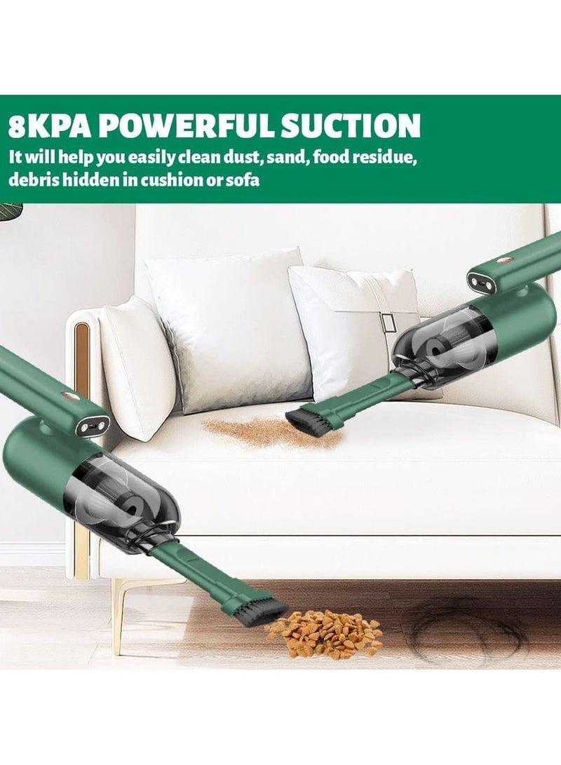 SYOSI Vacuum Cleaner Cordless Handheld Mini Car Vacuum Rechargeable, Ultra-Lightweight 0.8lb 8000Pa Powerful Suction with Dual Ledlight for Car Home Cleaning - Image 5