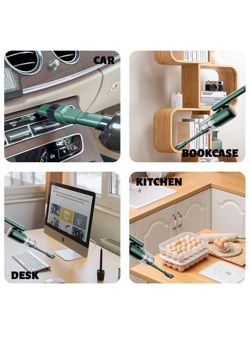 SYOSI Vacuum Cleaner Cordless Handheld Mini Car Vacuum Rechargeable, Ultra-Lightweight 0.8lb 8000Pa Powerful Suction with Dual Ledlight for Car Home Cleaning - Image 2