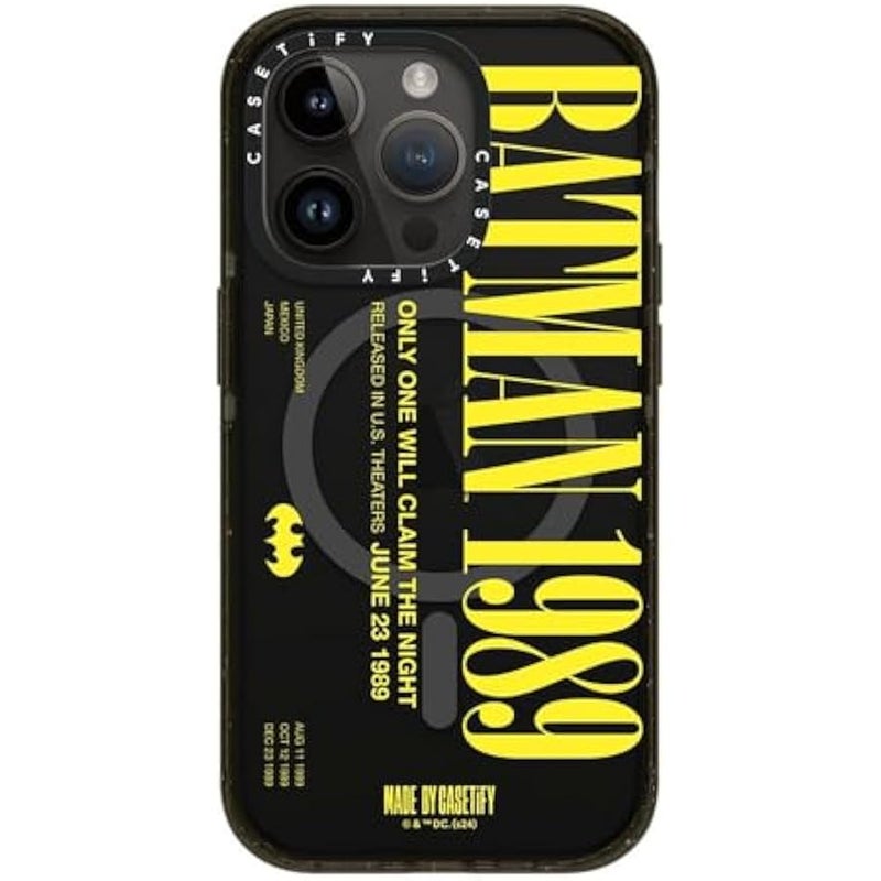 Casetify Impact iPhone 14 Pro Case 【Batman Co-Lab / 4X Military Grade Drop Tested / 8.2ft Drop Protection/Compatible with Magsafe】 - Batman 1989 - Clear Black - Image 2