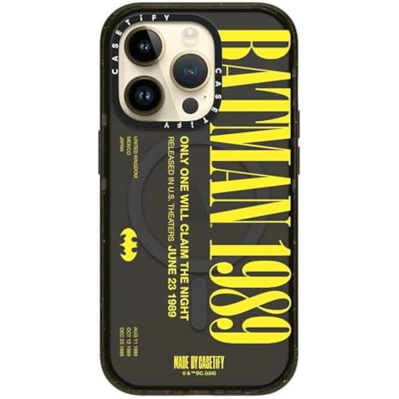 Casetify Impact iPhone 14 Pro Case 【Batman Co-Lab / 4X Military Grade Drop Tested / 8.2ft Drop Protection/Compatible with Magsafe】 - Batman 1989 - Clear Black - Image 3