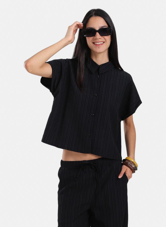 Carina Textured Pattern Lounge Shirt - Image 1