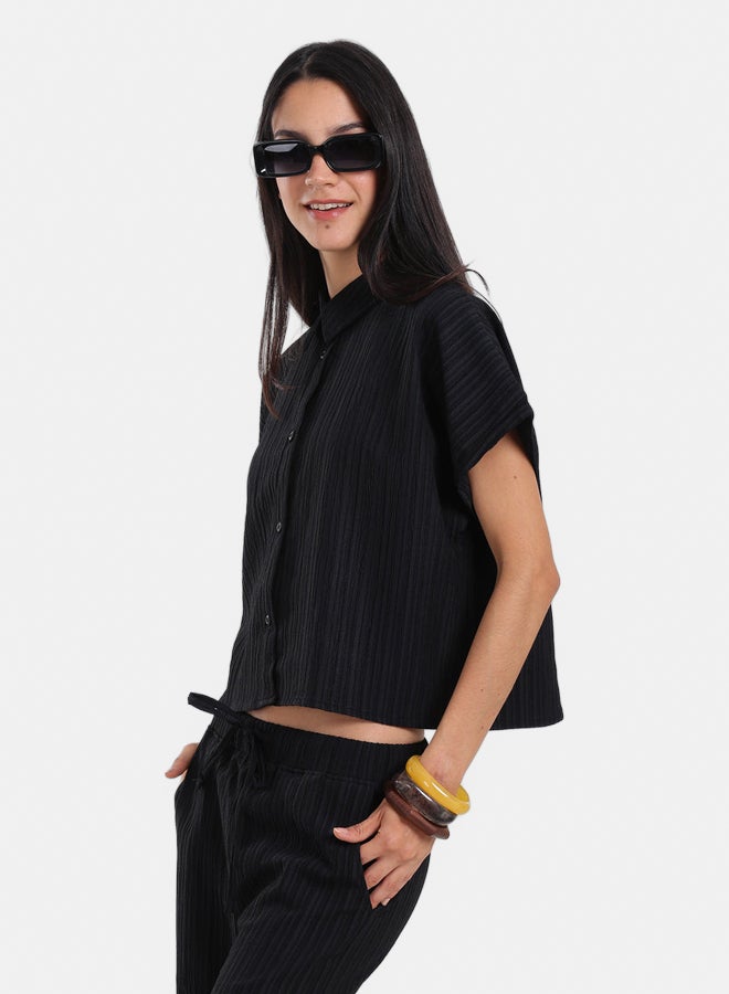 Carina Textured Pattern Lounge Shirt - Image 2