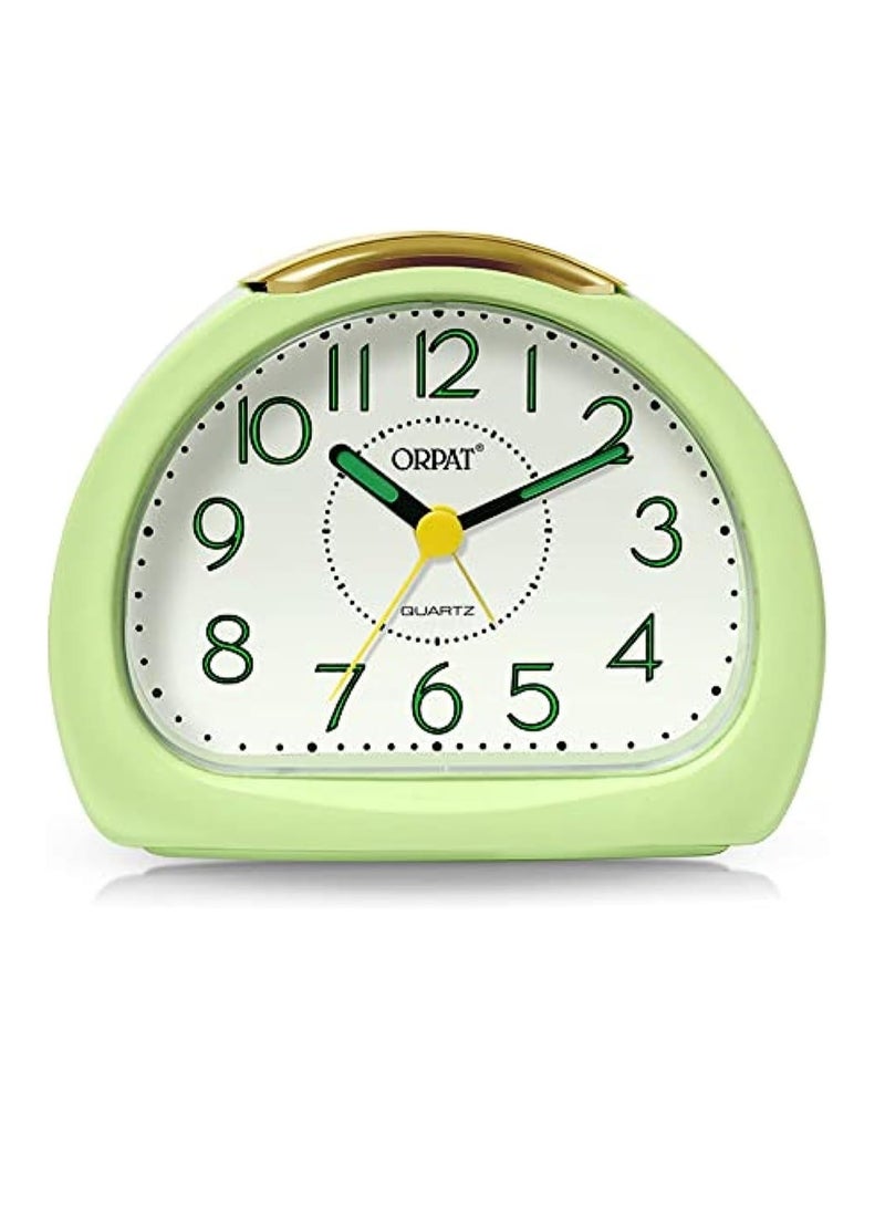 Orpat Time Piece Beep Alarm Clock (Small_140X114X74 mm) (Green) Plastic, Analog  - Image 1