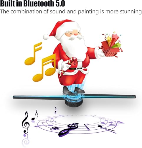 hologram 3DhologramFan,16.5in 3DhologramFan Holographic Projector Supports Wifi Connection 234 HD LED Portable Design 42CM 3d Led Fan Display Contains 1500 Videos for Store, Bar, Events, Trade Shows, Parties - Image 5