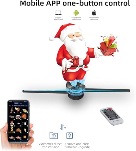 hologram 3DhologramFan,16.5in 3DhologramFan Holographic Projector Supports Wifi Connection 234 HD LED Portable Design 42CM 3d Led Fan Display Contains 1500 Videos for Store, Bar, Events, Trade Shows, Parties - Image 3