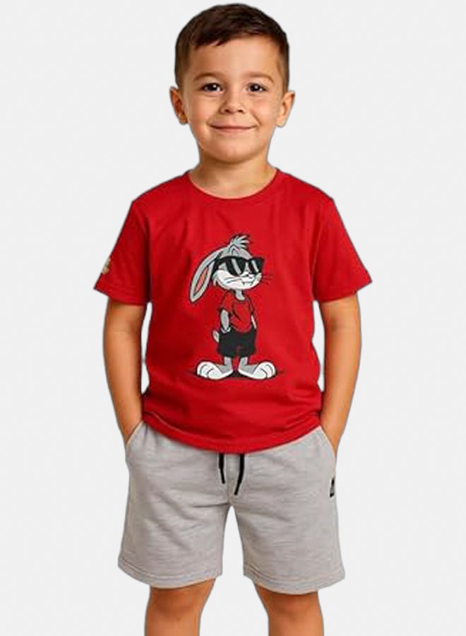 فايبز تيشيرت بطبعه باغز باني من لوني تونز للأولاد - Image 1