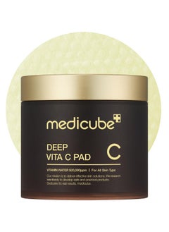 Medicube Deep Vita C Facial Pads, Vitamin C Toner Pads For Uneven Skin Tone, 500,000Ppm Of Vitamin Water & 3 Types Of Vitamin, Hydrating & Resurfacing (70 Sheets)  - Image 1