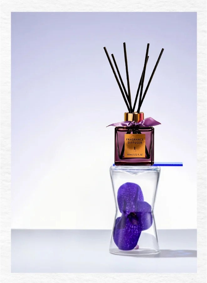 يهييو معطر موزع عطور منزلي، موزع عطور برائحة اللافندر، عطر برائحة اللافندر الهادئة، تعطير 6 قصبات من الروطان، 100 مل، 100 مل - Image 2