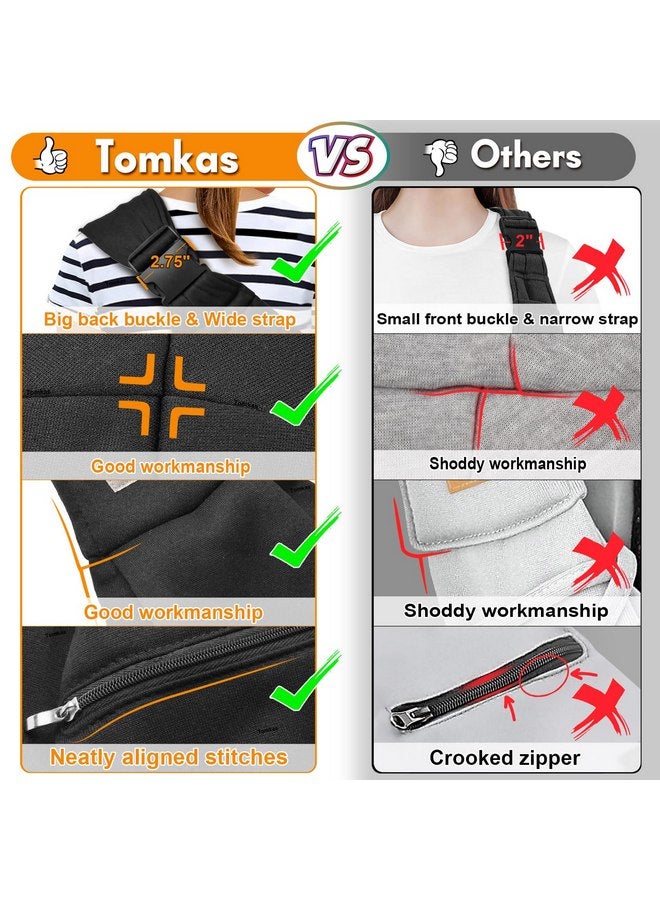 Tomkas Small Dog Sling Carrier - Adjustable Strap & Zip Pocket - Suitable for Puppies (Black) - Image 4