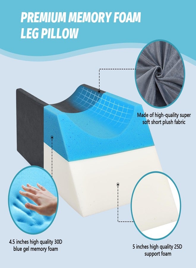 JOYWOO Double Leg Support Elevation Pillow - Ideal for Post-Hip Replacement, Back-Sleeping, Swelling Relief. Comfortable Foam Wedge, Essential After Surgery for a Restful Sleep - Image 4