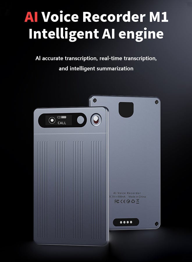 VORMOR AI Voice Recorder, Note Voice Recorder w/Case, App Control, AI Transcribe & Summarize, 64GB Portable Digital Recorder with 134 Languages Voice-to-Text, Audio Recorder for Lectures Meetings Calls - Image 2