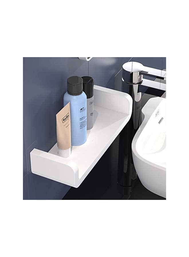 بروماس رف حمام بلاستيكي مثبت على الحائط ذاتي اللصق للاستحمام والمطبخ وغرفة النوم والمرحاض، مقاس 12.5 بوصة - Image 5