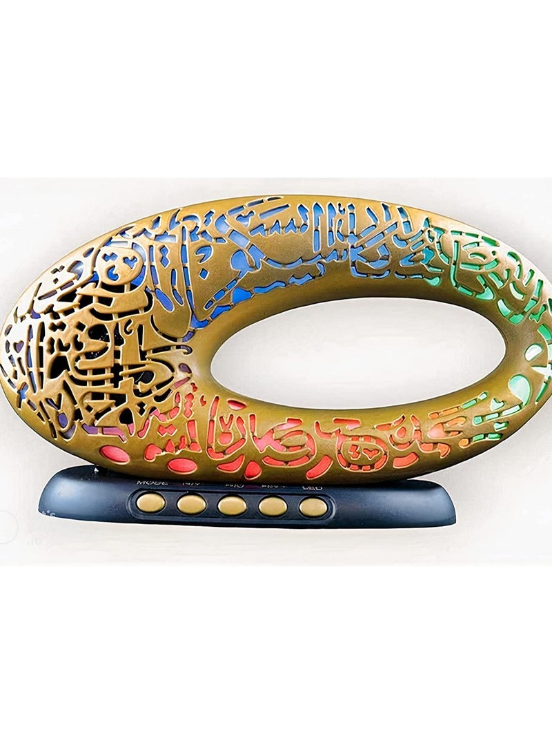 جينيكست مكبر صوت القرآن مع ضوء أذان ملون - ذهبي / أسود - Image 2