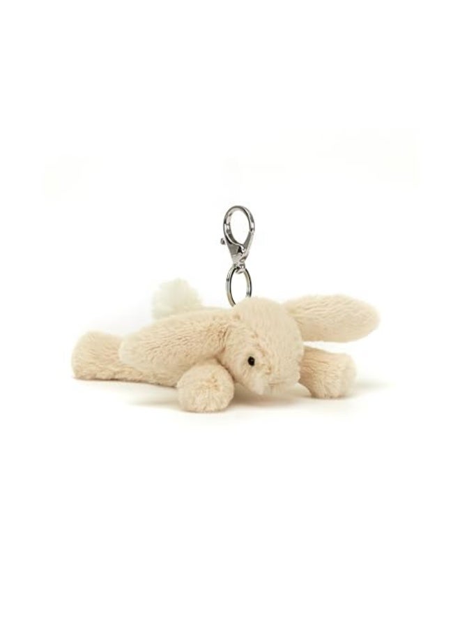 Jellycat Smudge Rabbit Bag Charm, 3 inches - Rabbit  Bunny Plush Keychain - Great Gift Idea - Image 1
